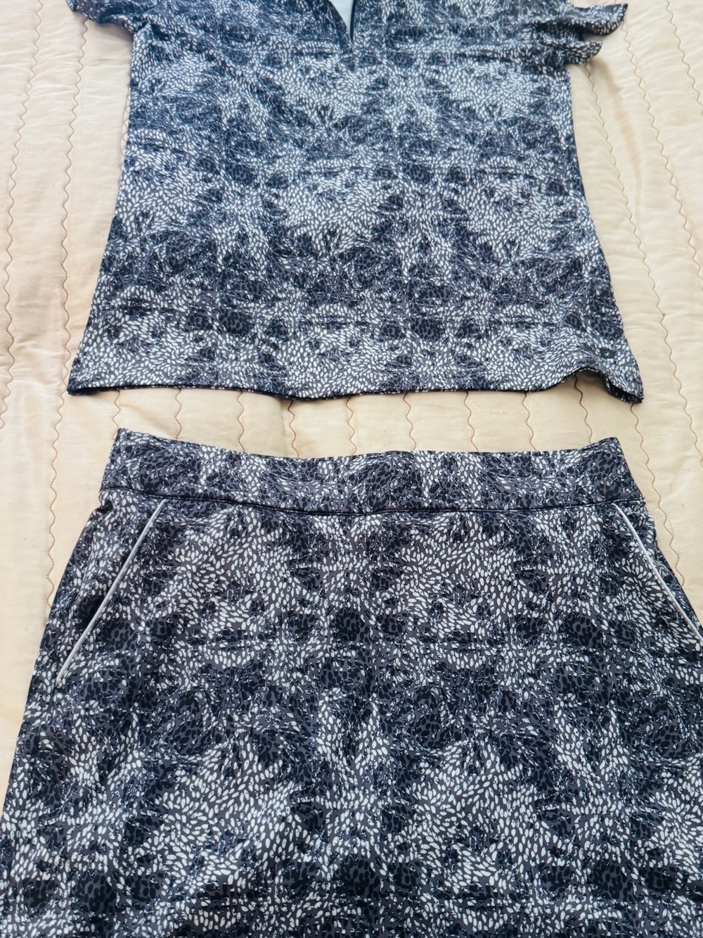 Dunning golf set Women's Black and White Patterned Skirt - large